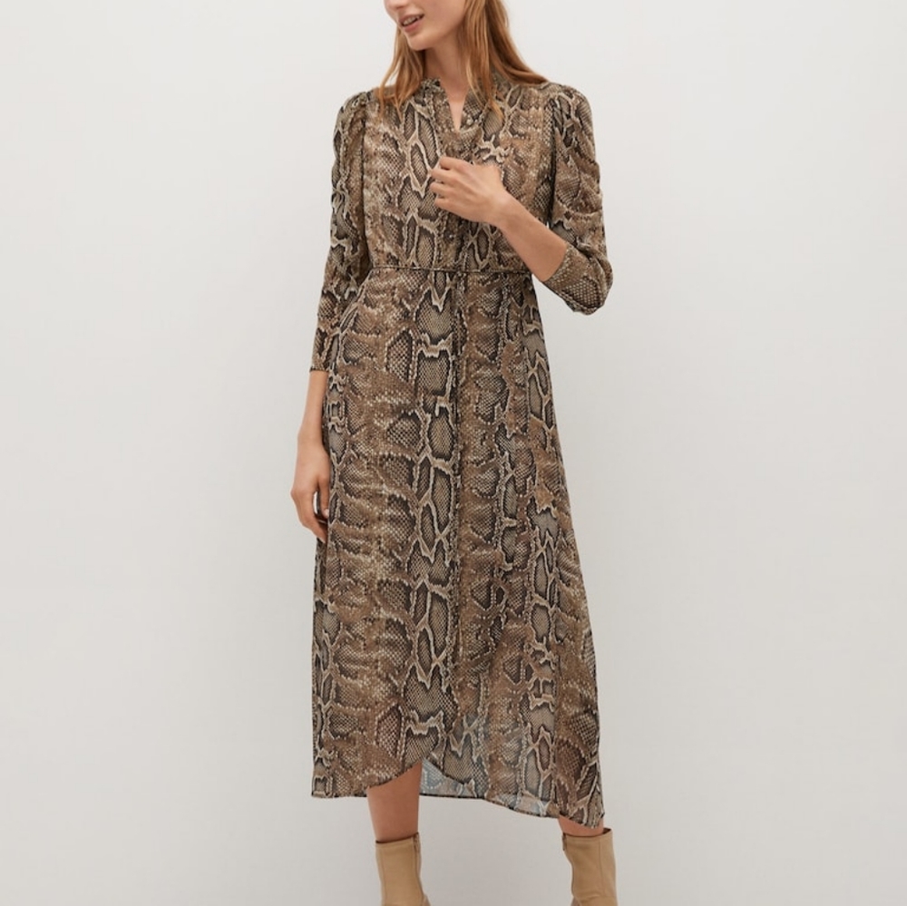 MANGO Snakeprint gown - Picture 7 of 8